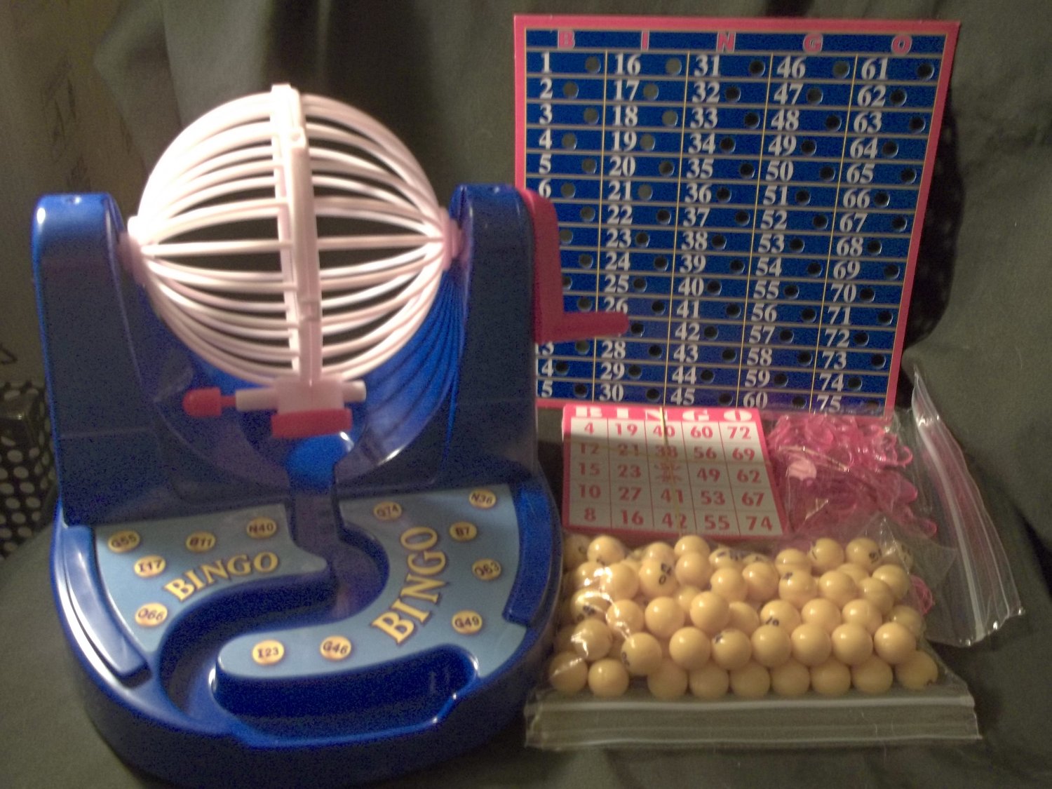 Plastic Bingo Cage Set by Cardinal Complete