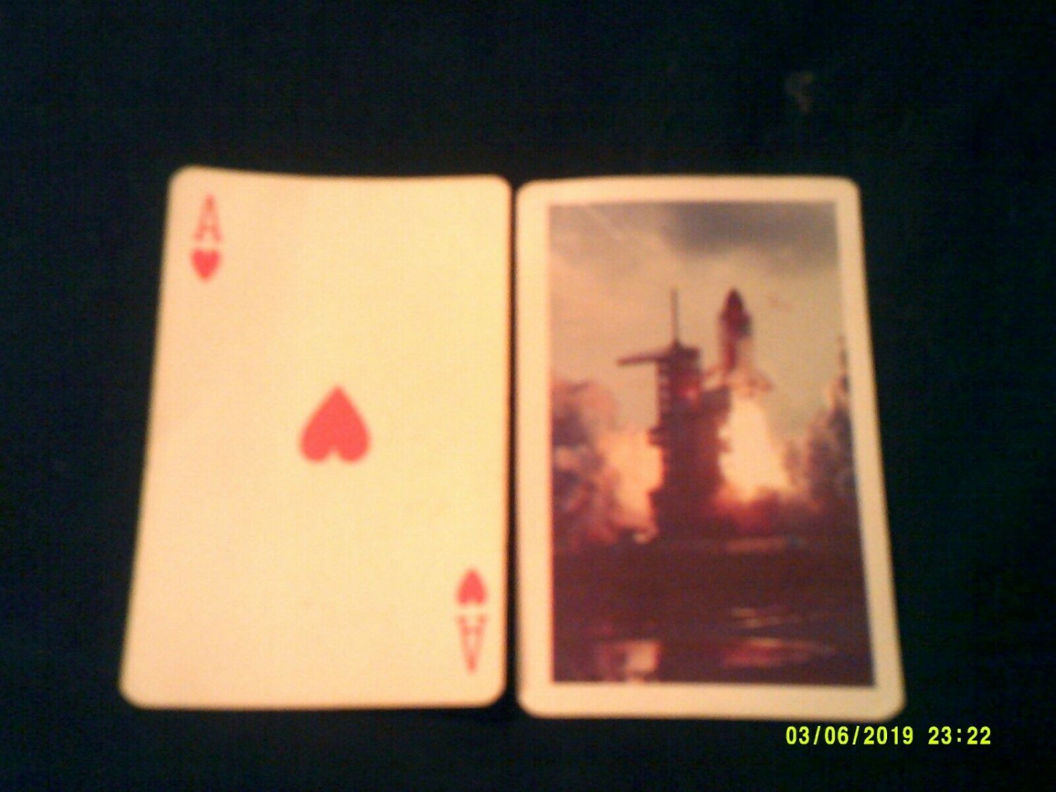 Space Shuttle Nasa Arrco One Swap Card One Playing Card Ace Of Hearts