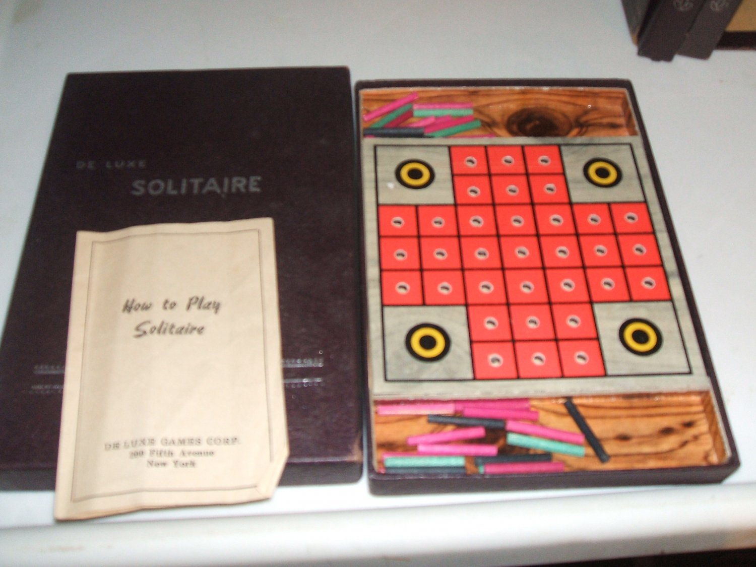 Deluxe Games, Bookshelf Style, 4 Game set from 1930's