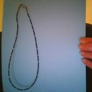 Black, Silver and Teal Beaded Necklace