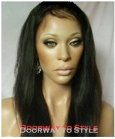 14" #2 Yaki Straight---Premium Indian Remy Full Lace Wig