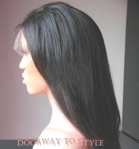 12" #2---Yaki Straight 100% Indian Remy Full Lace Wig