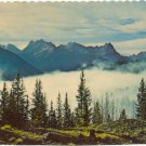 Scenic View of the Towering Peaks of the Colorado Rockies above the clouds Chrome Postcard #0287