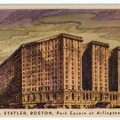 HOTEL STATLER, BOSTON, Park Square at Arlington Street,  MA Linen Postcard  #0343
