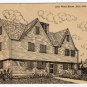 John Ward House Salem, MA Black and White Drawing Postcard #0349
