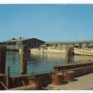 Passenger and Mail Boats Dock at Crisfield Harbor MD photo by C. H. Ruth Plastichrome postcard #0390