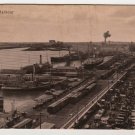 Montreal Harbour divided back early postcard paddle wheel ship horses buggys Valentine & Sons #0541