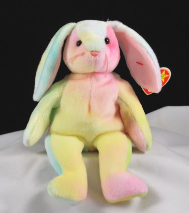 Ty Beanie Baby Hippie Bunny 1998 MWMT Easter colors will vary