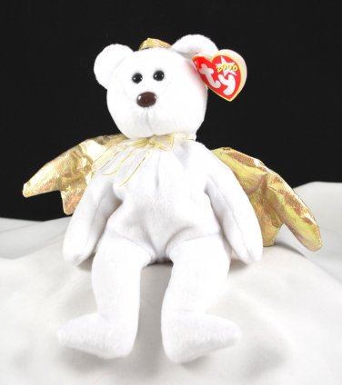 white angel bear beanie baby