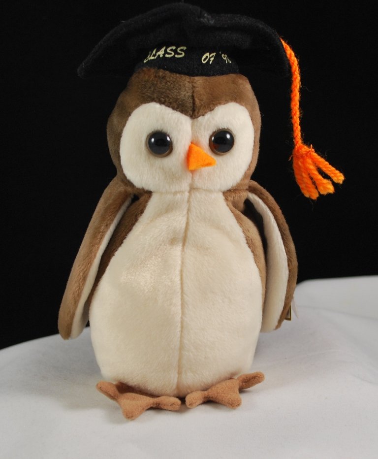 Ty Beanie Baby Wise The Owl 1998 Graduation Retired 4187