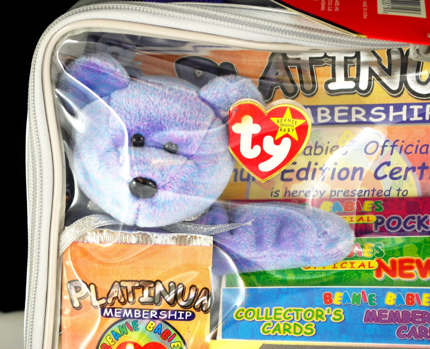 Ty Clubby II Beanie Babies Official Club Kit Platinum Edition 1999