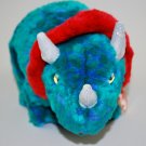 Hornsly The Dinosaur Blue Green Plush Ty Beanie Buddy Style 9407