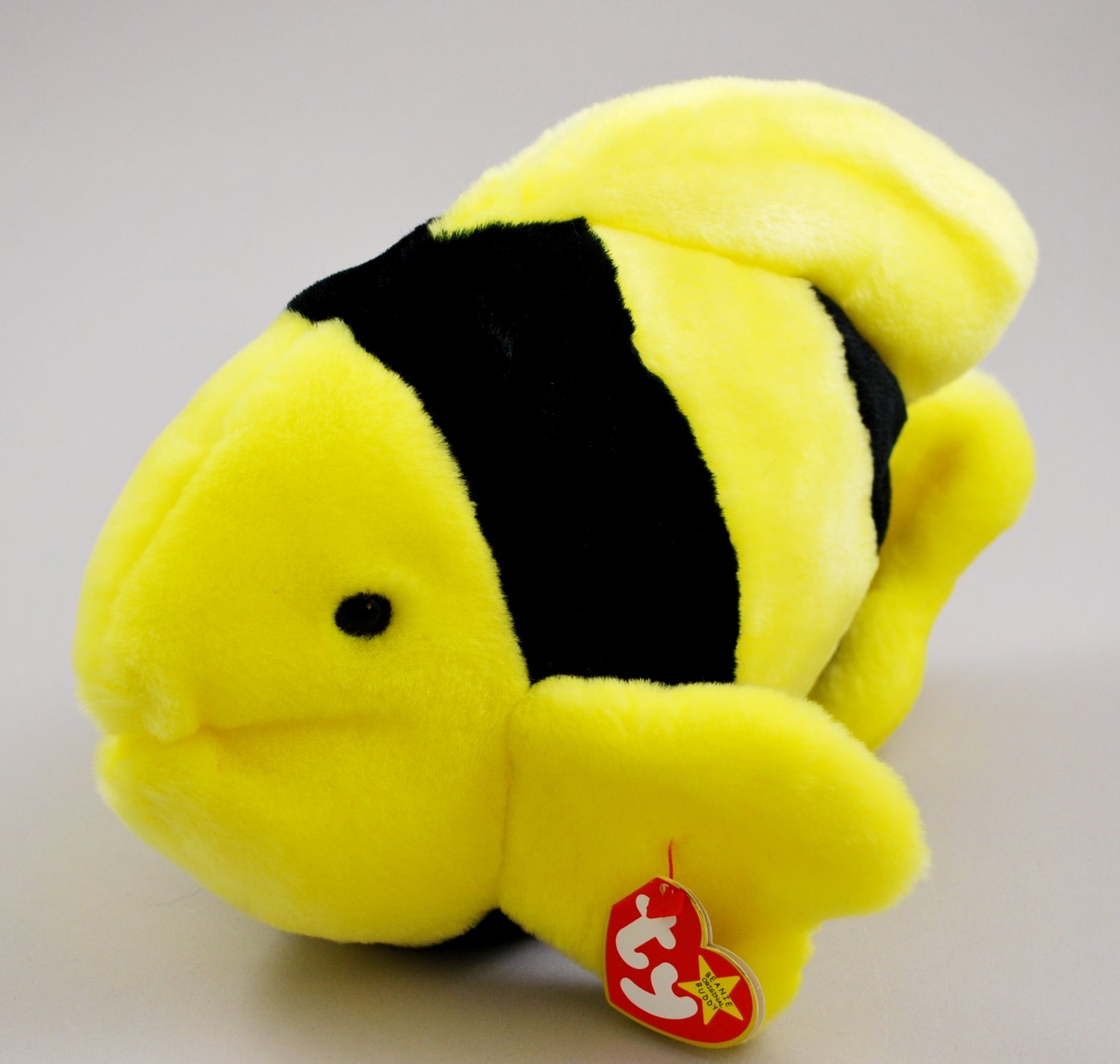 Bubbles The Yellow and Black Fish Ty Beanie Buddy Plush Style 9323