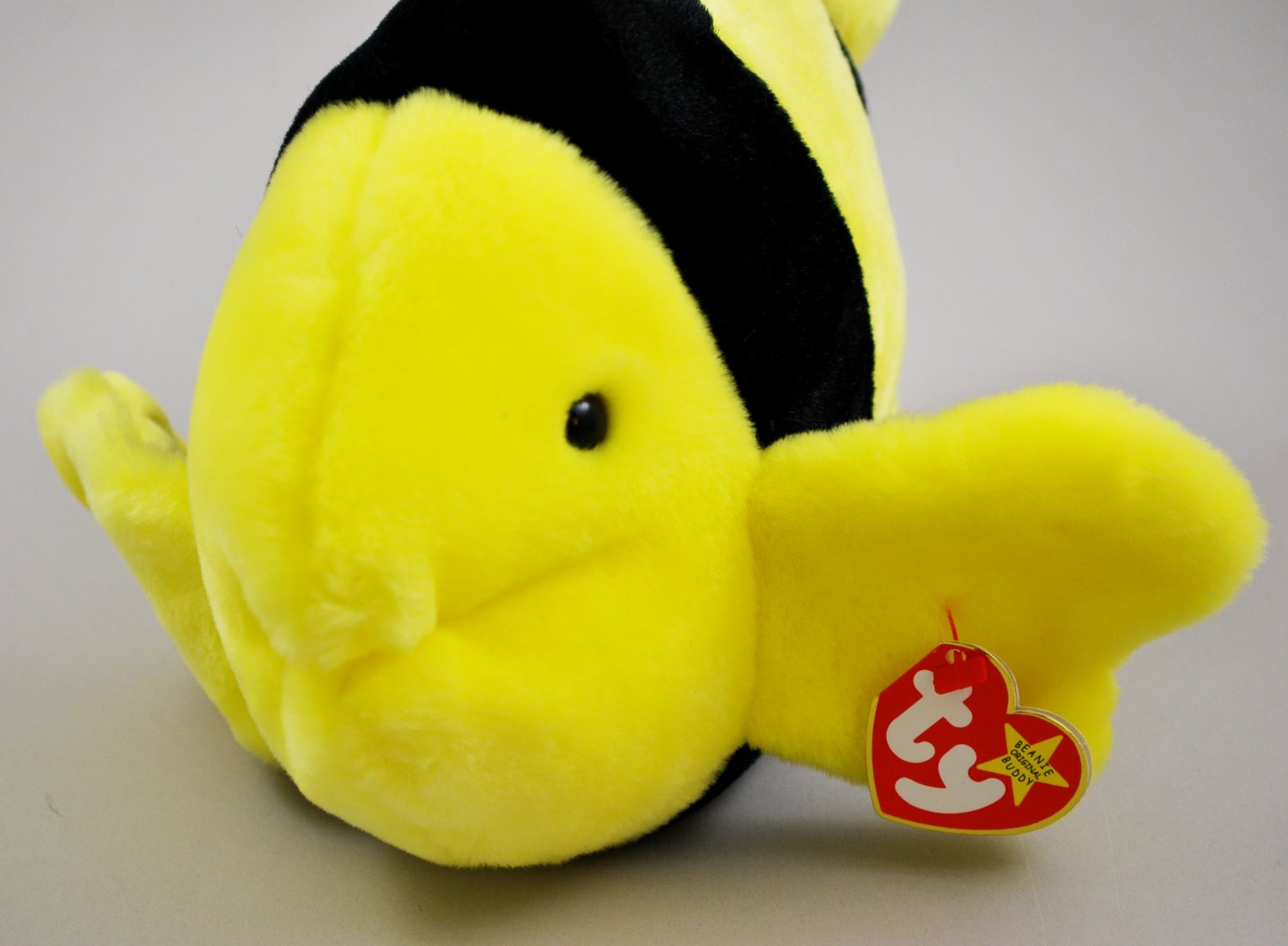Bubbles The Yellow and Black Fish Ty Beanie Buddy Plush Style 9323