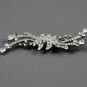 Rhinestone Ribbon Bow in Silvertone Setting Vintage Jewelry Brooch or Pin
