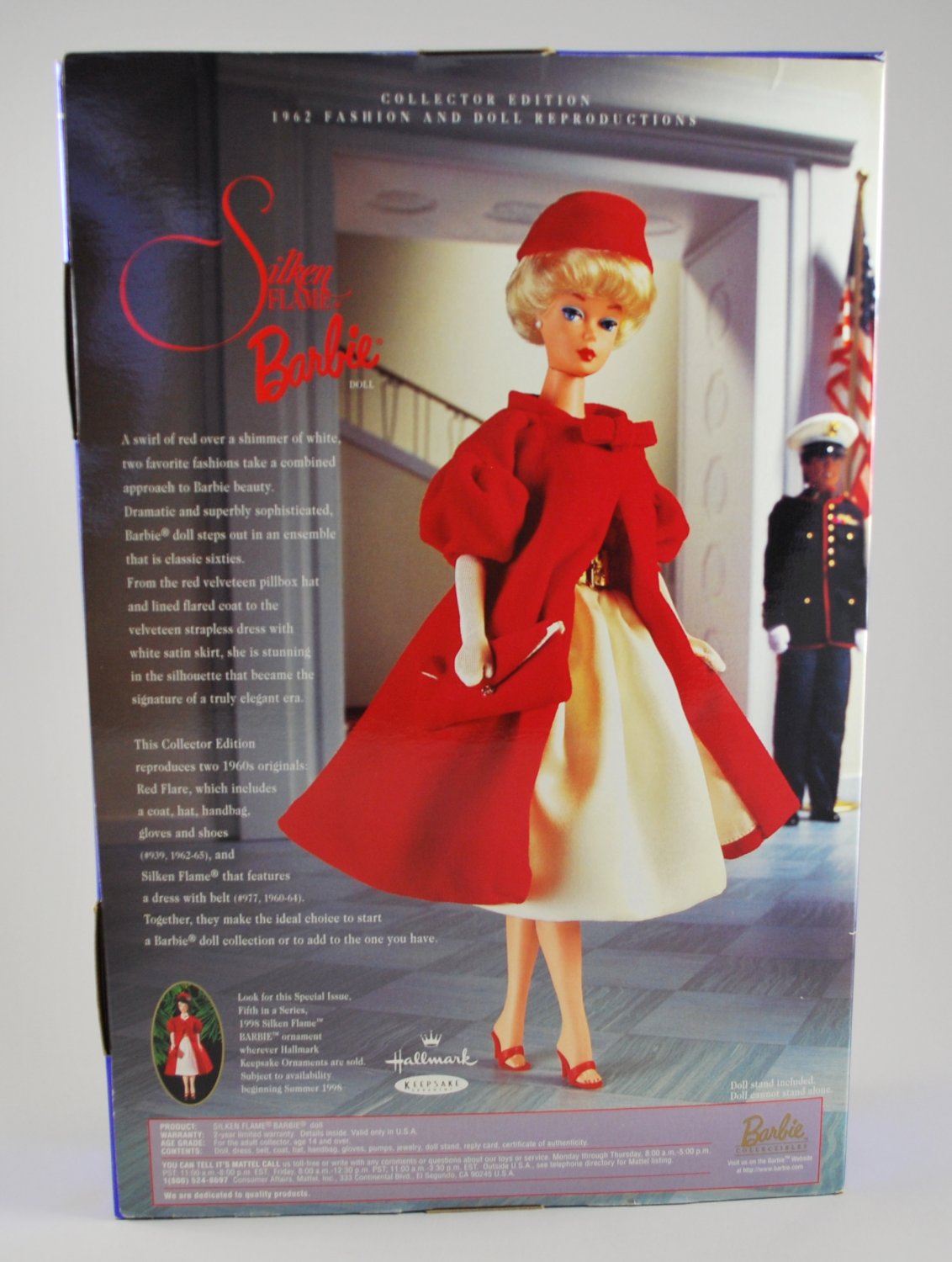 1998 Barbie 1962 Silken Flame Mattel Collector Edition Blonde Doll