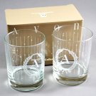 1989 Avon Personally Yours Initial A Old-Fashioned Glasses