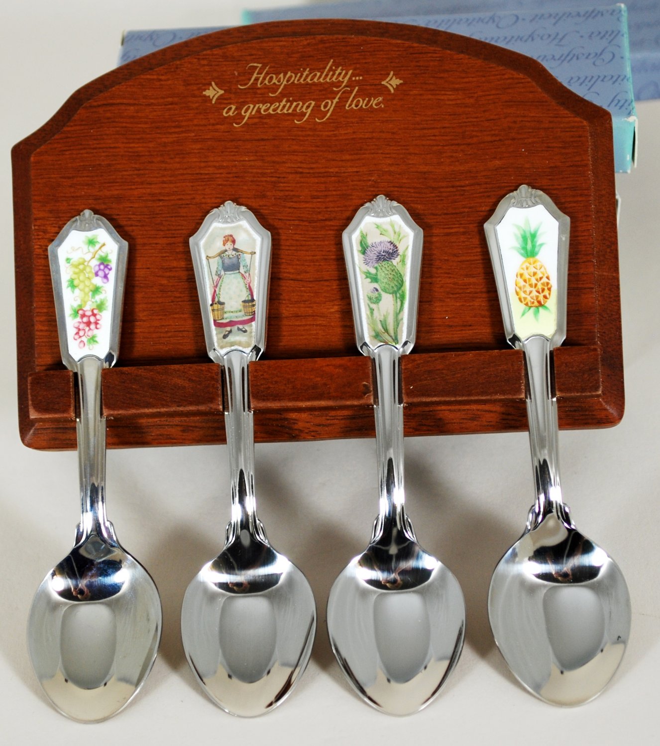 1985 Avon Hospitality Spoon Set Series with Rack