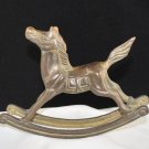 Vintage Brass Rocking Horse Figurine