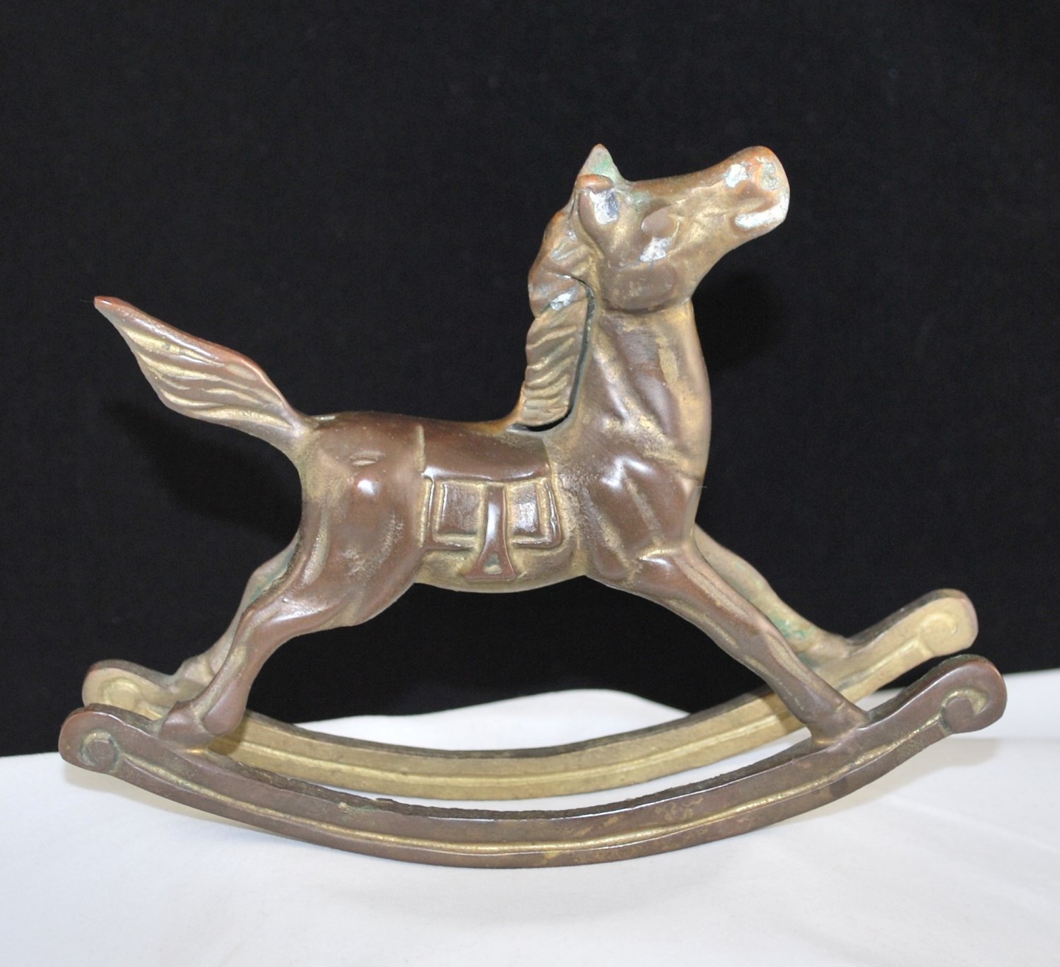 Vintage Brass Rocking Horse Figurine