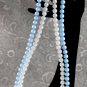 Vintage Lisner Blue Lucite Beads Costume Jewelry Two Strand Necklace