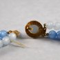 Vintage Lisner Blue Lucite Beads Costume Jewelry Two Strand Necklace