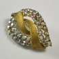 Vintage Coro Aurora Borealis Rhinestone Brooch Pin