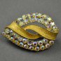 Vintage Coro Aurora Borealis Rhinestone Brooch Pin