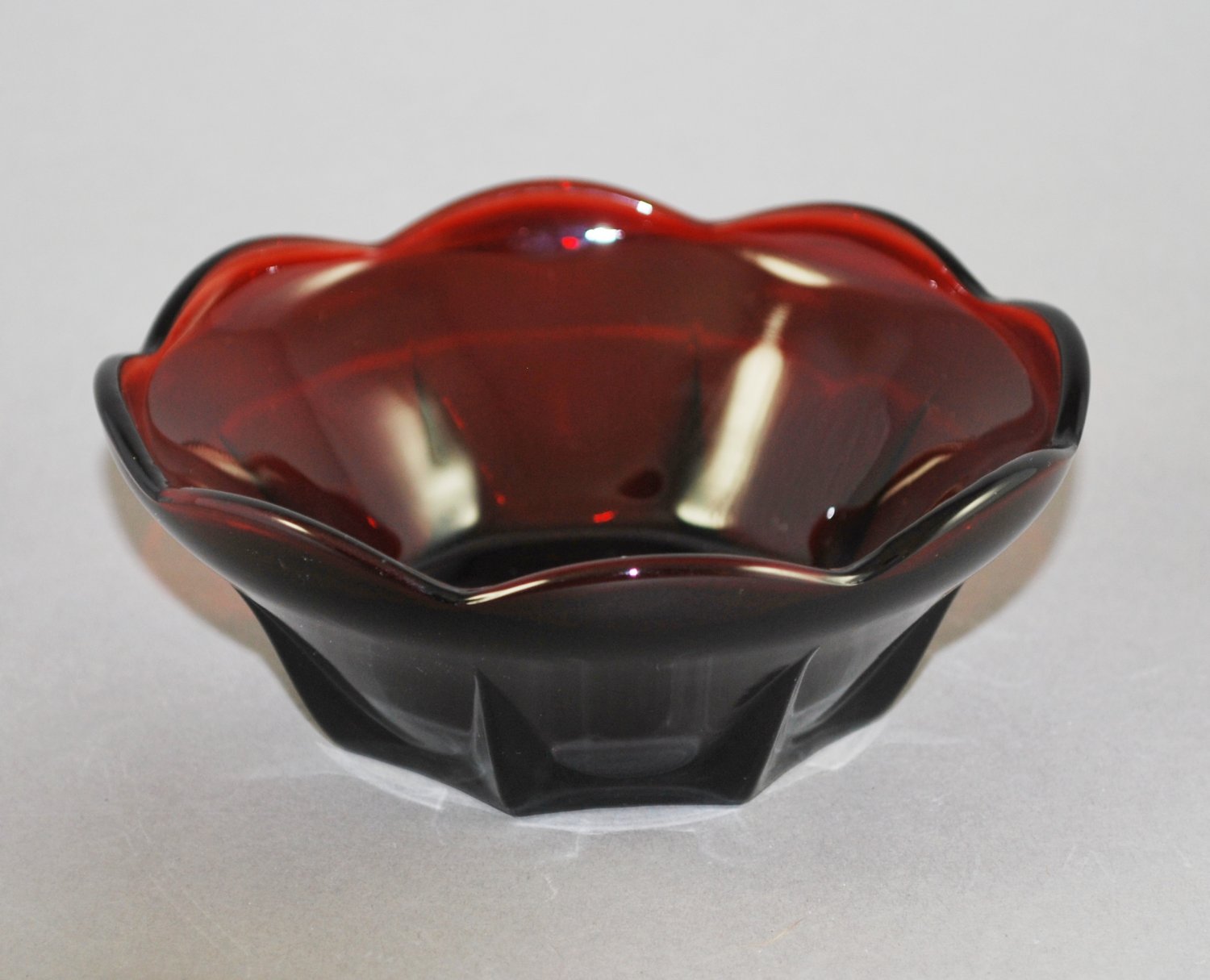 Anchor Hocking R1074 Royal Ruby Vintage Glass Dessert Or Berry Bowl 9030