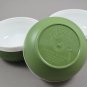 Royal Satin Set of 3 Avocado Green Cereal or Soup Bowls Therm-O-Ware Mid-Century Retro