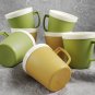 Vintage Set of 7 Harvest Gold Avocado Green Melmac Flared Thermo Mugs