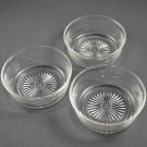 Hazel Atlas Crystal Clear Set of 3 Fruit or Berry Bowls with Optics