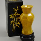 Avon Golden Bamboo Vase w/ Sweet Honesty Cologne 1 FL OZ