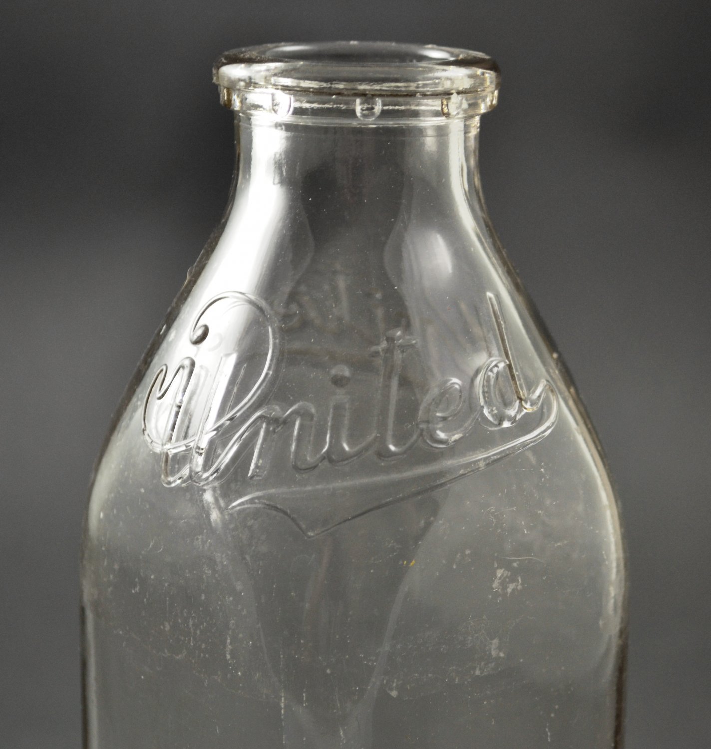 Set of 3 Vintage United Duraglas & MBS Indianapolis Glass Quart Milk