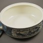 Royal China Vintage Currier & Ives Blue Covered Casserole Dish
