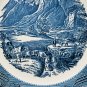 Royal China Currier & Ives Blue Tabbed Platter Rocky Mountains