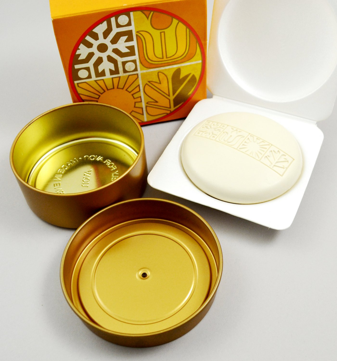 Vintage Avon 1980 Perpetual Calendar Container with Soap