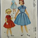 McCall's 9558 Sewing Pattern Girls' Dress w/ Short Sleeves & Pleats Size 10