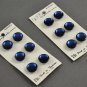 B G E Originals Blue Self Shank 12 Plastic Buttons on Cards 9/16 Inch