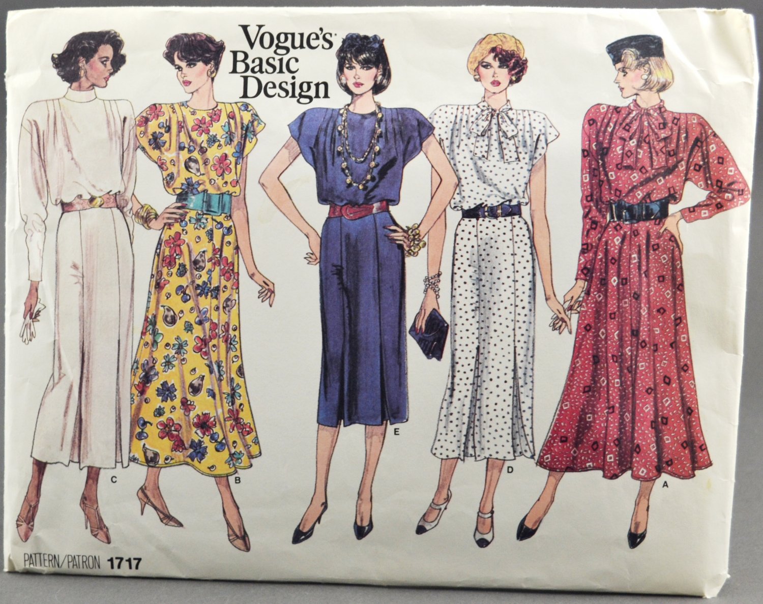 Vogue 1717 Sewing Pattern Basic Design Misses' Dress Size 8-10-12