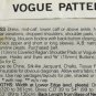 Vogue 1717 Sewing Pattern Basic Design Misses' Dress Size 8-10-12