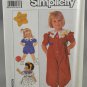 Simplicity 9468 Toddlers' Girl's Dress Jumpsuit Romper Size A 6 mo -3