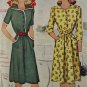 McCall 5216 Misses' Dress w/ Three Sleeve Lengths 1940s Sewing Pattern Size 14