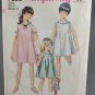 Simplicity 7038 Sewing Pattern Child's Girls' One Piece Dress Size 4