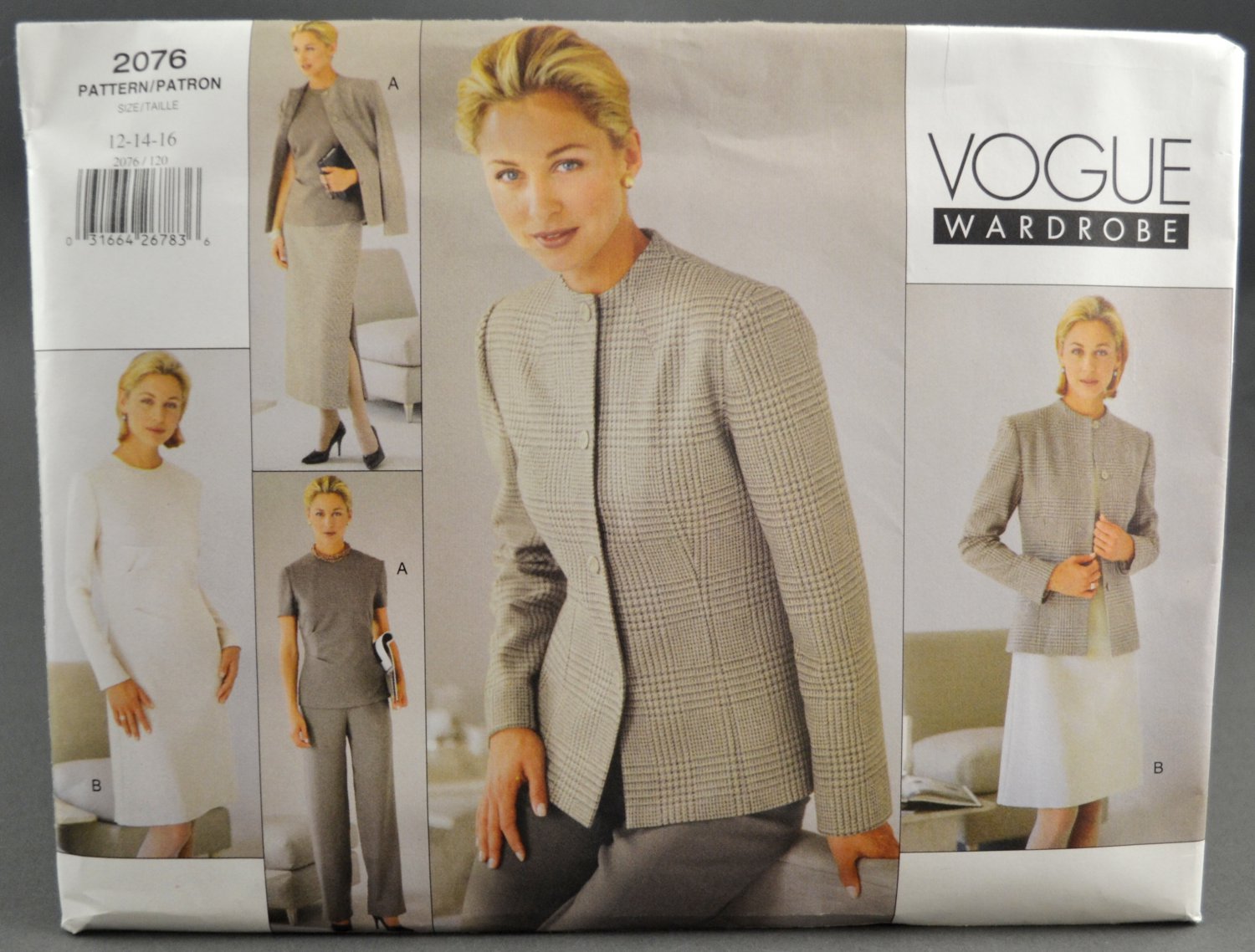 Vogue 2076 Sewing Pattern Misses' 1990s Wardrobe Misses' Size 12-14-16