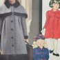 Little Vogue 8182 Sewing Pattern Toddlers' Children's Coat Size 2-3-4