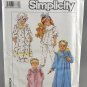 Simplicity 8943 Sewing Pattern Child's Girls' Pajamas Nightgown Robe & Hat Size M