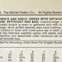 McCall's 6336 Kitty Benton Girls' Sewing Pattern Size 3 Dress
