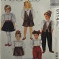 McCall's 6114 Sewing Pattern Girls' Culottes Vest Pants Blouse Size 3