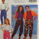 Butterick 5733 Sewing Pattern Boys' Girls' Top & Wrap Waist Pants Size 7-8-10